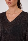 BRONXE LUREX KNIT - bronze blk